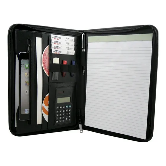 Carpeta Archivos Cremallera Multifuncional Con Calculadora