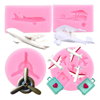 Molde De Silicona Para Aviones, Hélice De Fundant, 4 Piezas Molde De Silicona Para Aviones, Hélice De Fundant, 4 Piezas