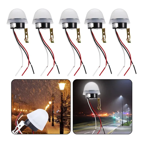 5 Fotocelda Electricas Sensor Interruptor Automático Lampara