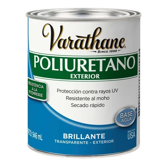 Barniz Poliuretano Exterior Brillante Varathane 946 Cc