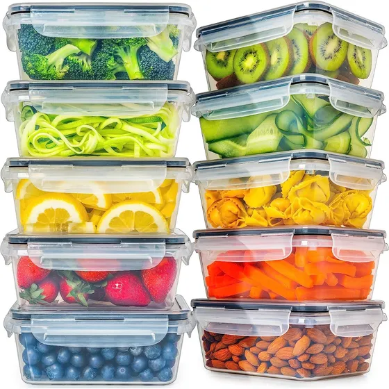 U Chef Set De 10 Recipientes Para Almacenamiento De Alimento