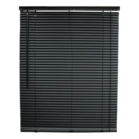 Cortina Roller Persiana Pvc 80x165 Cm Veneciana Manuales Negro Guiza