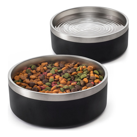 Kit 2 Comedouros Cachorro Pet Aço Inox 946ml Madog Preto Kit 2 Comedouros Cachorro Pet Aço Inox 946ml Madog Preto