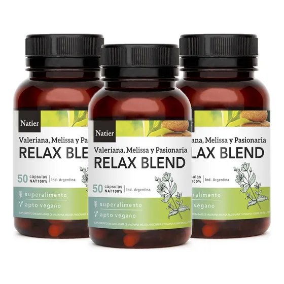 Pack Natier Relax Blend 150 Caps Relajante Calmante Natural