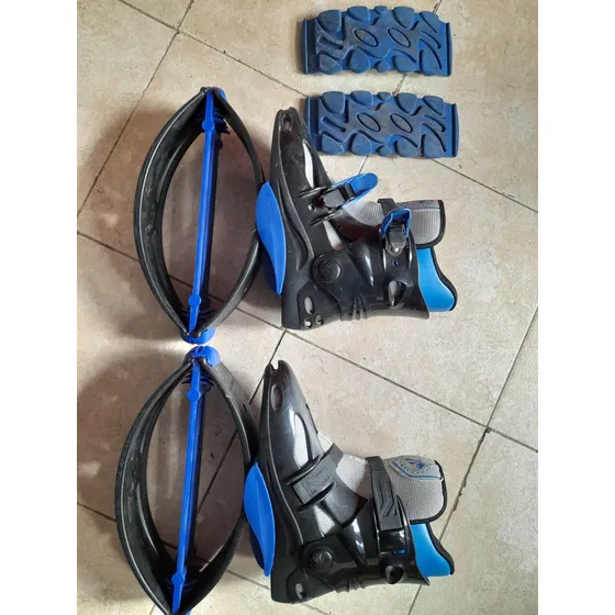 Botas De Salto Kangoo Jump Línea Negra Con Funda