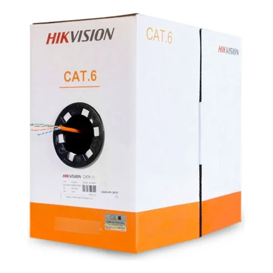 Hikvision Bobina De Cable Utp Cat6 100% Cobre 305 Mts