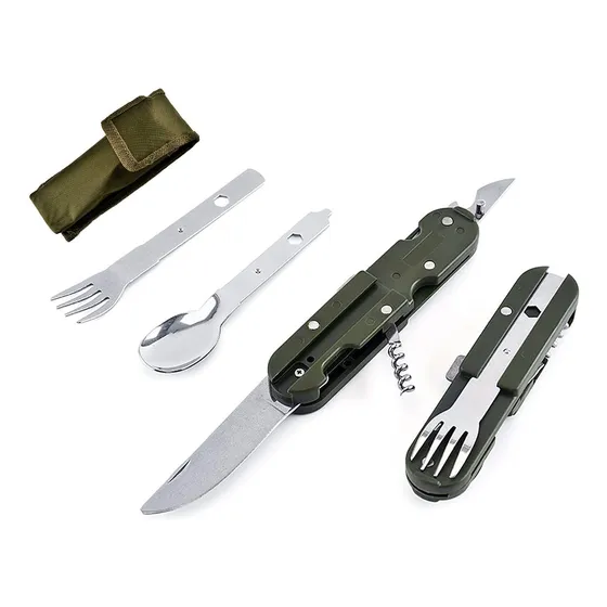 Set De Cubiertos Plegable Para Montaña Senderismo 241284