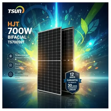 Placa Solar Tsun 700w Kit 4 Placas Preto