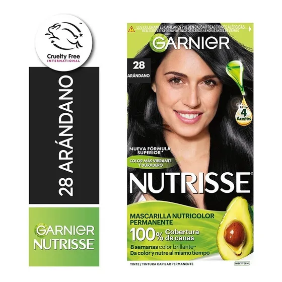 Kit De Coloración Permanente Garnier Nutrisse 4 Aceites