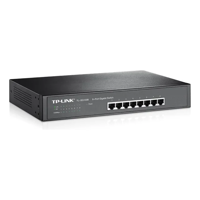 Switch De Red Gigabit 8 Puertos Metalico, Tp-link Tl-sg1008