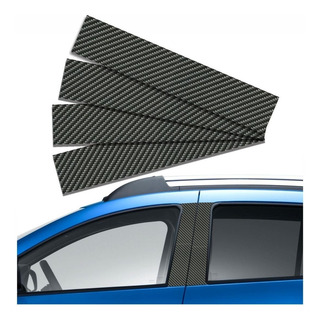 Adesivo Coluna Lateral Carro Universal Fibra Carbono 4und Adesivo Coluna Lateral Carro Universal Fibra Carbono 4und