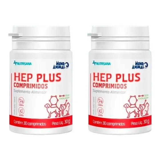 Combo 2un Hep Plus Nutrisana 30 Comprimidos - Mundo Animal