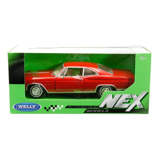 Chevy Impala Ss Rojo Metalico Nex Modelo Diecast Car By