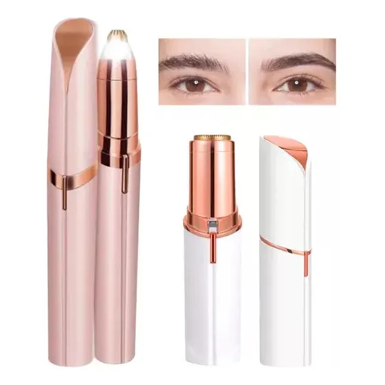 Depilador Facial Y Cejas Recargable + Mini Corporal Luz Led Color