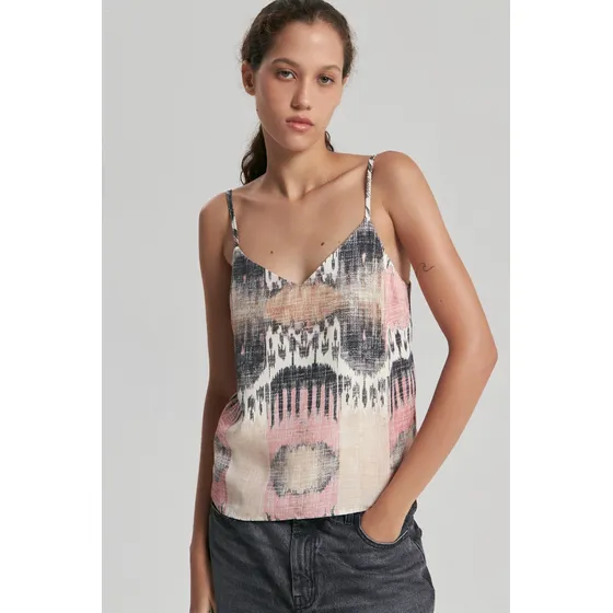 Top Julieta Estampado De Mujer Maria Cher Viscosa