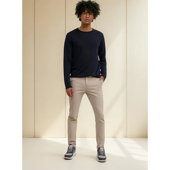Pantalon Hombre Seven Chino Café Algodón 45070718-8043