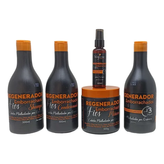 Kit Regenerador De Fios Emborrachados - 5 Passos Maycrene