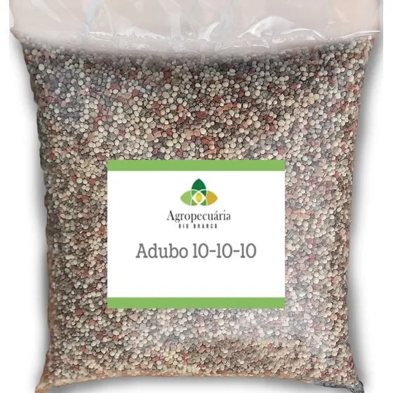 Adubo Npk 10-10-10 - Para - Hortaliça - Jardim - Grama 1 Kg
