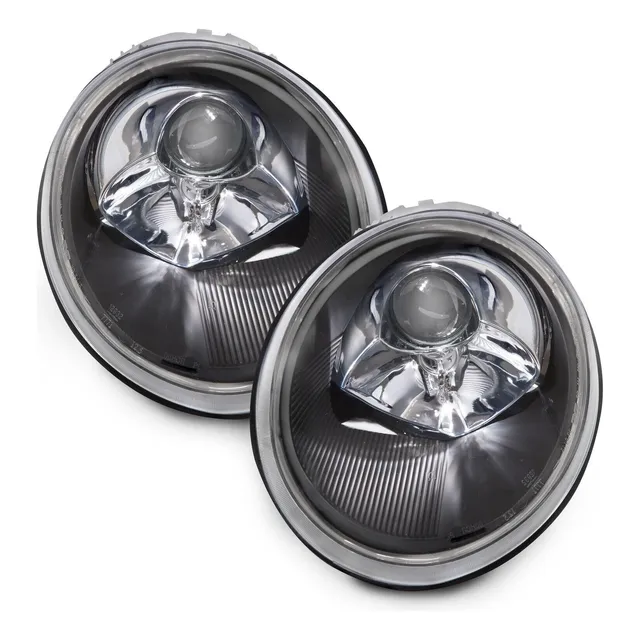 Black Halogen Headlights Headlamps 1998-2005 Volks Beetle
