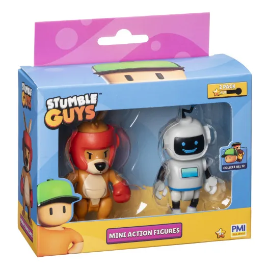 Stumble Guys Pack 2 Figuras Personajes Coleccionables 7cm