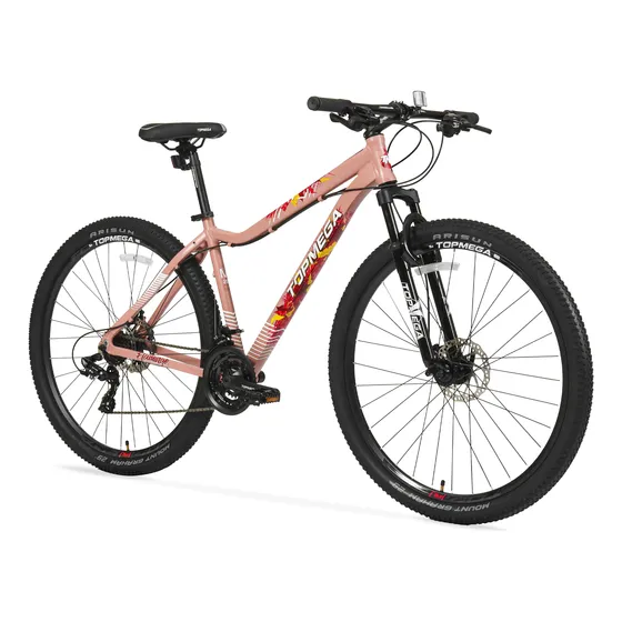 Bicicleta Mountain Bike R29 21v Rosa Flamingo Topmega