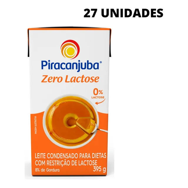 Kit 27 Leite Condensado Zero Lactose Piracanjuba 395g