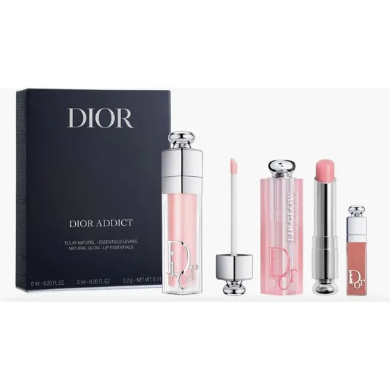 Set De Regalo Dior Addict 3 Piezas Lip Glow Essential 001 Pi