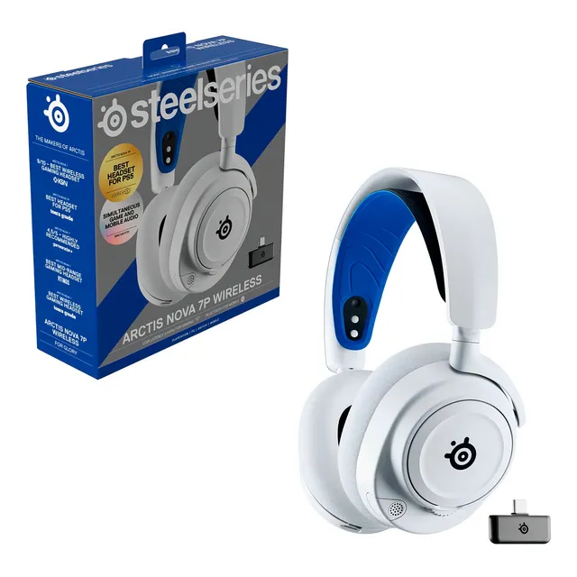 Diademas Gamer Steelseries Arctis Nova 7p Wireless White Color Blanco Color De La Luz Ninguno