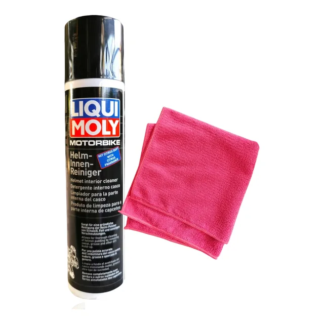 Limpiador Interno Casco Liqui Moly + Paño Micro Fibra