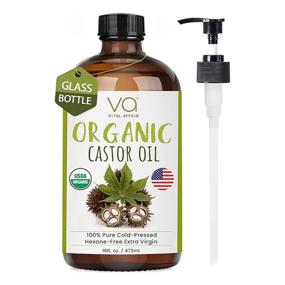 Aceite De Ricino 1 Litro Orgánico Prensado Al Frío