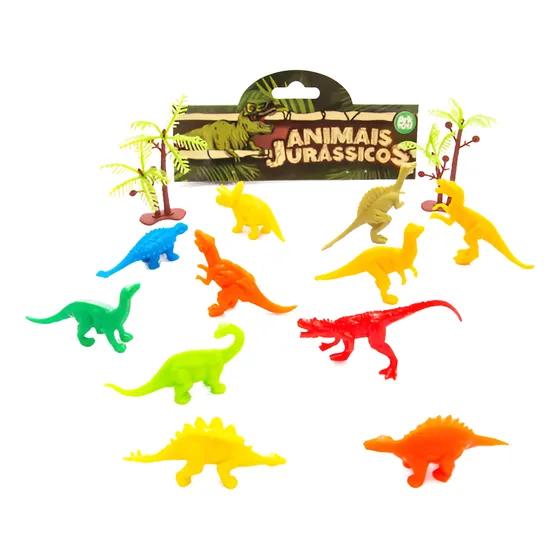 Dinossauros De Plástico Miniatura 14 Pçs Brinquedo Mini Dino