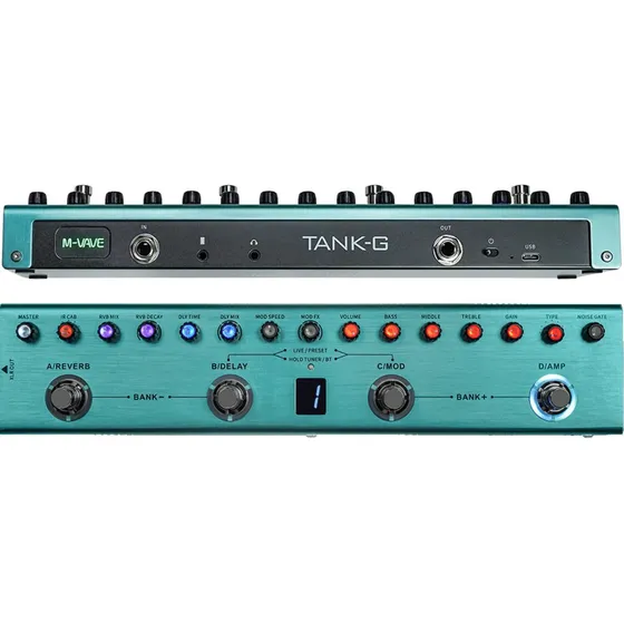 Pedaleira M-vave Multiefeito Para Guitarra Tank-g