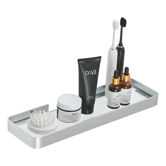 Dancrul Estante Baño Cristal Para Flotante Rectangular Pared