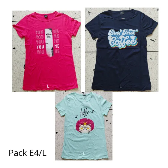 Franelas De Dama Algodon Importadas Franela De Mujer Pack 3
