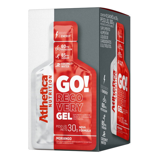 Go! Gel Recovery (display Com 10 Sachês De 30g) Morango