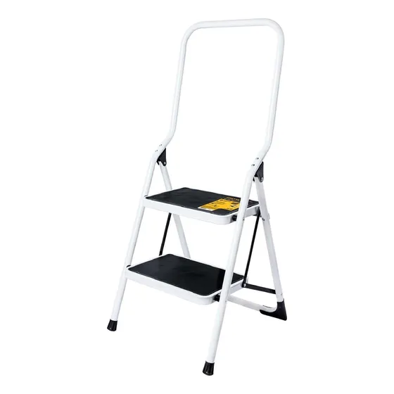 Pretul Estu-2pb Escalera Tubular Plegable 2 Peldaños Con Bar