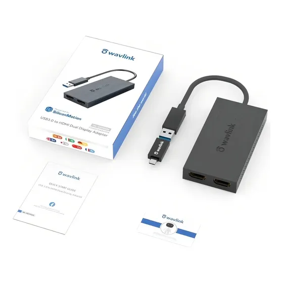 Wavlink Adaptador Displaylink Hdmi 1x2 4k 2k Para Macbook M1