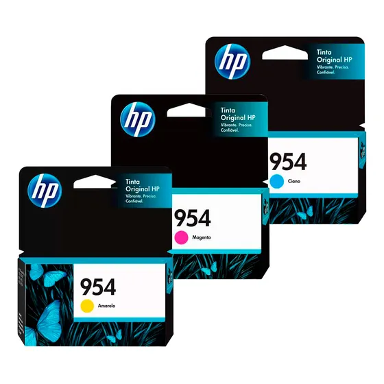 Kit 3 Cartuchos De Tinta Color 954 Hp 7720 8210 8720 8730