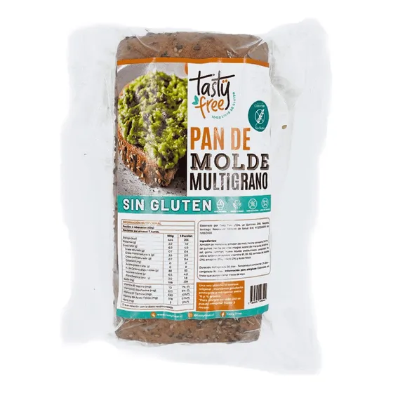 Pan De Molde Multigrano Envasado Al Vacio Sin Gluten 400g