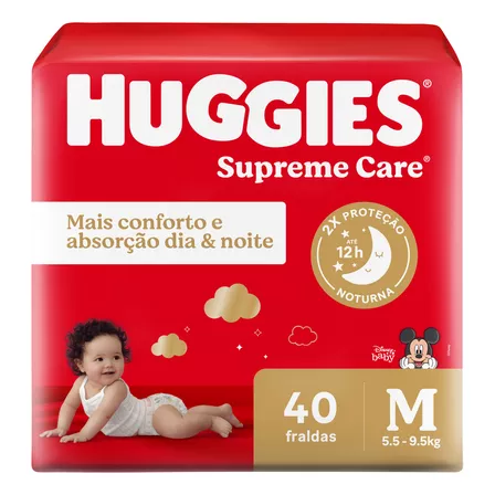 Huggies Fraldas Descartáveis Supreme Care 40 unidades (M)