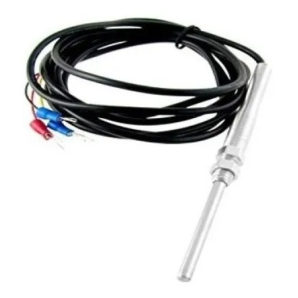Sensor De Temperatura Pt-100 400°c Tres Hilos,pvc,(2m)