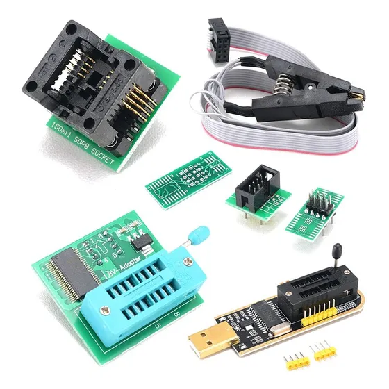 Kit Programador Usb Ch341a Clip Sop8 Eeprom Burner Bi