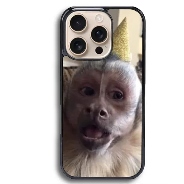 Funda Antigolpes Para Iphone Y Otros Meme Mono Capuchino 2 Negro Iphone 7 Plus / 8 Plus