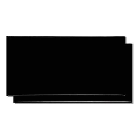 Revestimento Cerâmico Ceral Preto 10x20cm Caixa 1,04m²