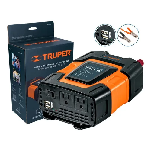 Inversor Convertidor De Corriente 750w 12v A 110-120v Truper Inco-750