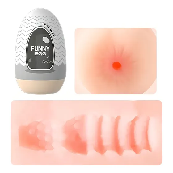 Masturbador Masculino Ovo Boca, Anus E Vagina Em Cyberskin Cor Preto