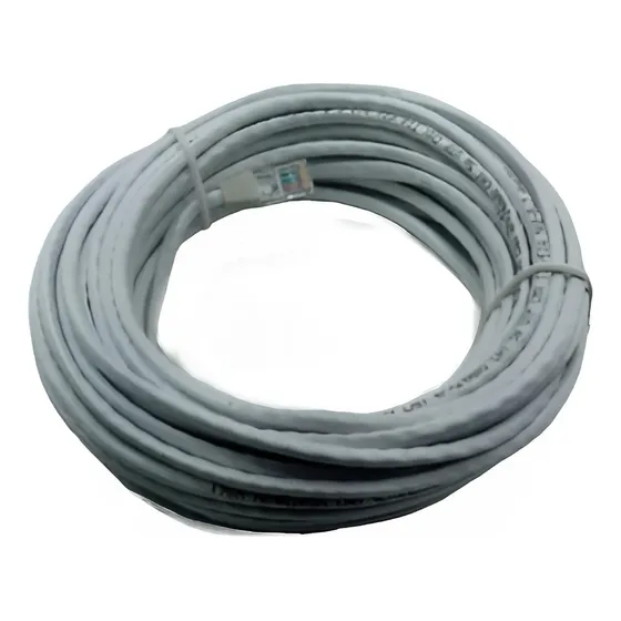 Cabo De Rede Lan 15 Mt Cat5e 100% Cobre Montado Branco