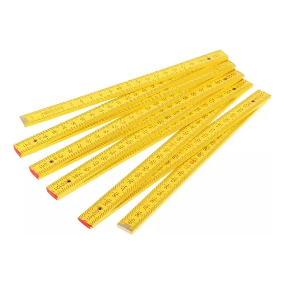 Metro Madera 2 Metros C/10 Varillas Flexible Precision