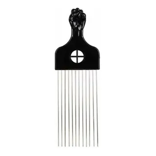 Pente Garfo Aço Afro Black Power Dentes De Aço Grande Pente Garfo Aço Afro Black Power Dentes De Aço Grande