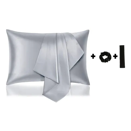 Kit Funda De Satén + Scrunchie De Satén + Diadema